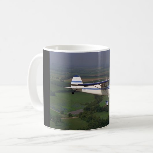 Cessna 170, 1948, _Classic Luftfahrt Kaffeetasse (Vorderseite Links)
