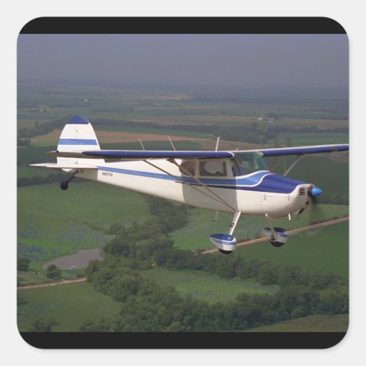 Cessna 170, 1948, quadratischer aufkleber (Vorderseite)