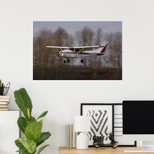 Cessna 172 Kurz Final Poster (Heimbüro)