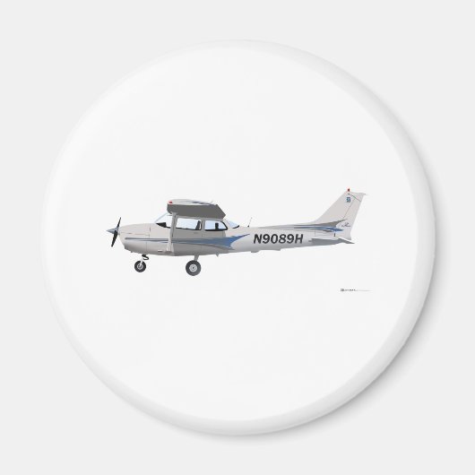 Cessna 172 Skyhawk Blue Magnet (Vorne)