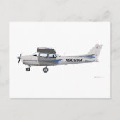 Cessna 172 Skyhawk Blue Postkarte (Vorderseite)
