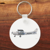 Cessna 172 Skyhawk Blue Schlüsselanhänger (Vorderseite)