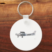 Cessna 172 Skyhawk Blue Schlüsselanhänger (Vorderseite)