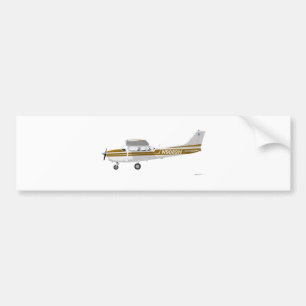 Cessna 172 Skyhawk Brown Autoaufkleber
