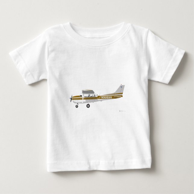 Cessna 172 Skyhawk Brown Baby T-shirt (Vorderseite)