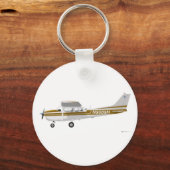 Cessna 172 Skyhawk Brown Schlüsselanhänger (Vorderseite)