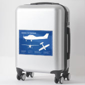 Cessna 172 Skyhawk - Flugzeugkonzepte ABD Aufkleber (Koffer)