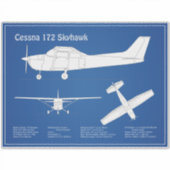 Cessna 172 Skyhawk - Flugzeugkonzepte ABD Aufkleber (Vorderseite)