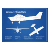 Cessna 172 Skyhawk - Flugzeugkonzepte ABD Fotodruck (Vorne)