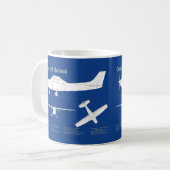 Cessna 172 Skyhawk - Flugzeugkonzepte ABD Kaffeetasse (Vorderseite Links)