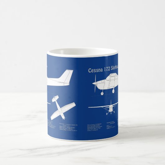 Cessna 172 Skyhawk - Flugzeugkonzepte ABD Kaffeetasse (Mittel)