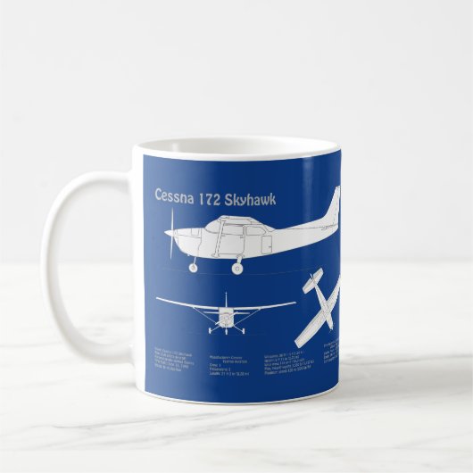 Cessna 172 Skyhawk - Flugzeugkonzepte ABD Kaffeetasse (Links)