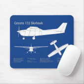 Cessna 172 Skyhawk - Flugzeugkonzepte ABD Mousepad (Mit Mouse)