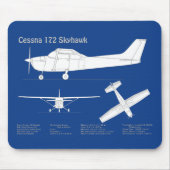 Cessna 172 Skyhawk - Flugzeugkonzepte ABD Mousepad (Vorne)