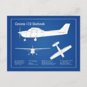 Cessna 172 Skyhawk - Flugzeugkonzepte ABD Postkarte (Vorderseite)