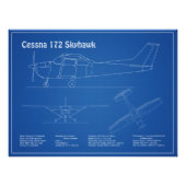 Cessna 172 Skyhawk - Flugzeugkonzepte AD Fotodruck (Vorne)