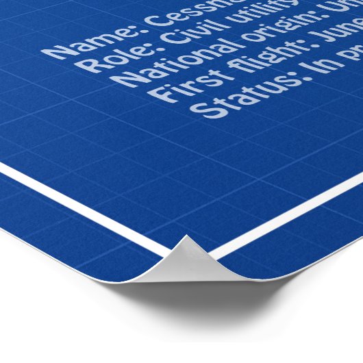 Cessna 172 Skyhawk - Flugzeugkonzepte AD Poster (Ecke)