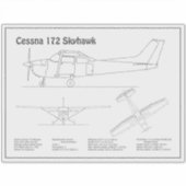 Cessna 172 Skyhawk - Flugzeugkonzepte BD Aufkleber (Vorderseite)