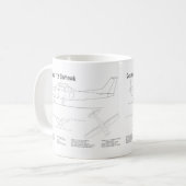 Cessna 172 Skyhawk - Flugzeugkonzepte BD Kaffeetasse (Vorderseite Links)