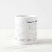 Cessna 172 Skyhawk - Flugzeugkonzepte BD Kaffeetasse (Mittel)