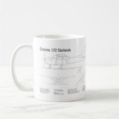 Cessna 172 Skyhawk - Flugzeugkonzepte BD Kaffeetasse (Links)