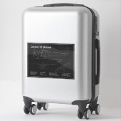 Cessna 172 Skyhawk - Flugzeugkonzepte PD Aufkleber (Koffer)