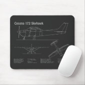 Cessna 172 Skyhawk - Flugzeugkonzepte PD Mousepad (Mit Mouse)