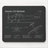 Cessna 172 Skyhawk - Flugzeugkonzepte PD Mousepad (Vorne)