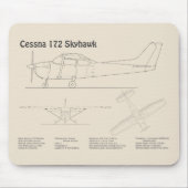 Cessna 172 Skyhawk - Flugzeugkonzepte SD Mousepad (Vorne)