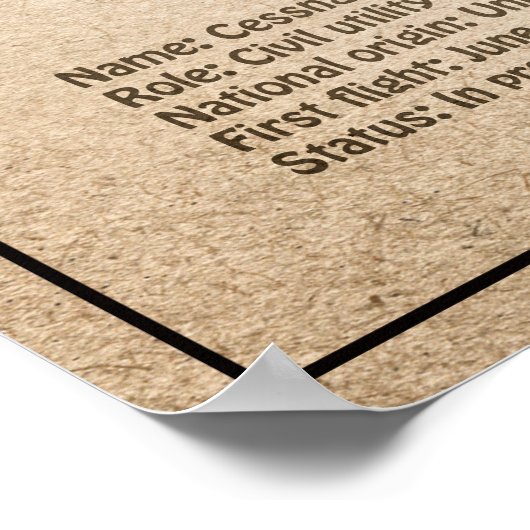 Cessna 172 Skyhawk - Flugzeugkonzepte SD Poster (Ecke)