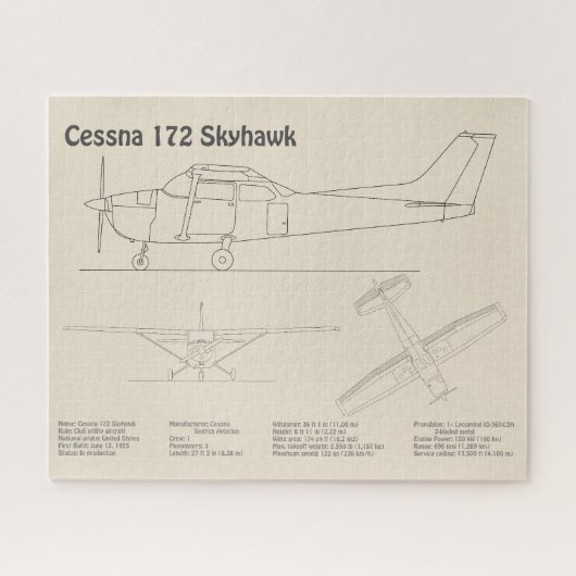 Cessna 172 Skyhawk - Flugzeugkonzepte SD Puzzle (Horizontal)