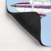 Cessna 172 Skyhawk Illustration Fett Text Design Mousepad (Ecke)
