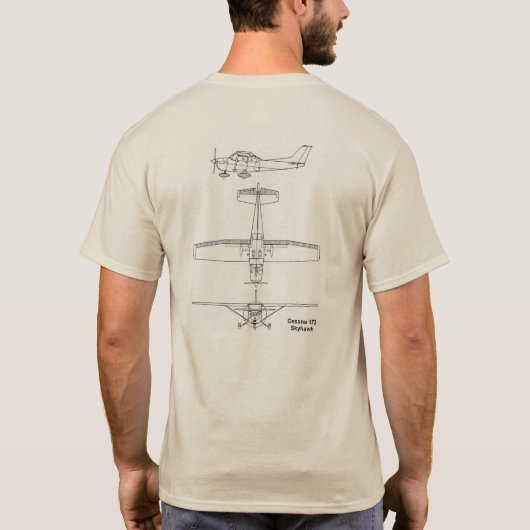 Cessna 172 T-Shirt (Rückseite)