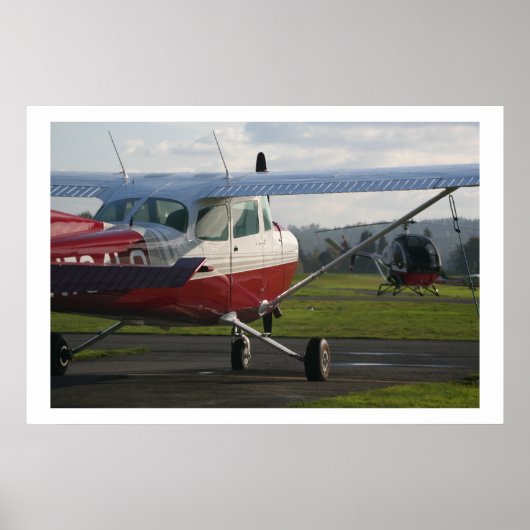 Cessna 172 und Schweizer 300C Poster (Vorne)