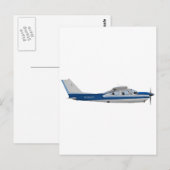 Cessna 177RG Kardinal 395395 Postkarte (Vorne/Hinten)