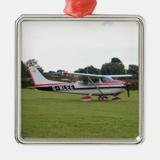 Cessna 182Q Ornament Aus Metall (Vorne)