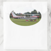 Cessna 182Q Ovaler Aufkleber (Tasche)