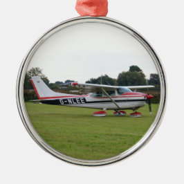 Cessna 182Q Silbernes Ornament