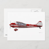Cessna 195 postkarte (Vorne/Hinten)