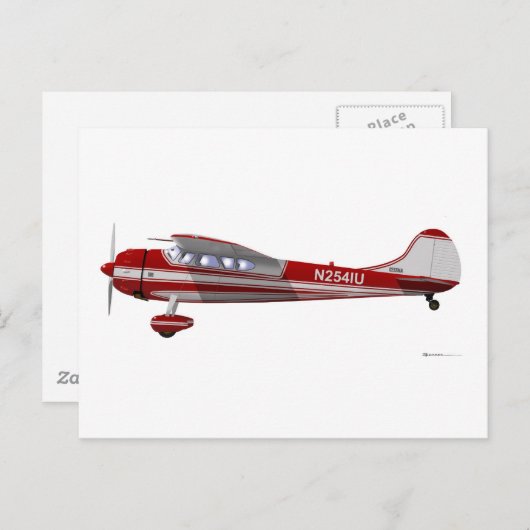 Cessna 195 postkarte (Vorne/Hinten)