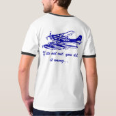 Cessna 206 Floatplane, beringter T - Shirt (Schwarz voll)