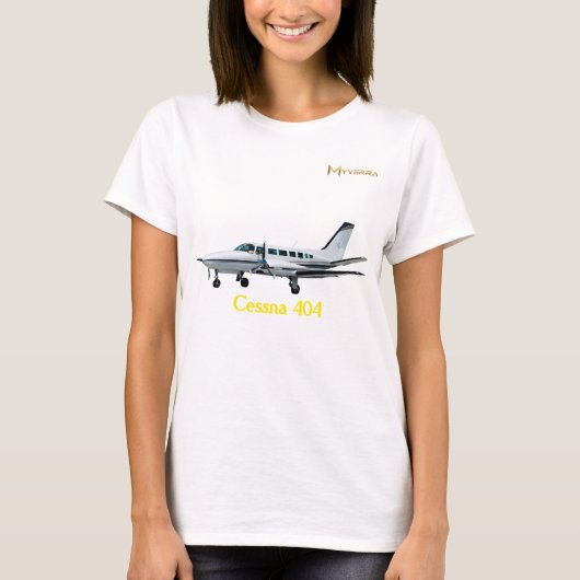 Cessna 404 Flugzeug  T-Shirt (Vorderseite)