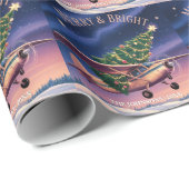 Cessna Airplane carries Christmas Tree Photo Funny Geschenkpapier (Rolleneckpunkt)