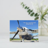 Cessna Caravan Post Card "Nase to the Wind" Postkarte (Stehend Vorderseite)
