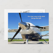 Cessna Caravan Post Card "Nase to the Wind" Postkarte (Vorne/Hinten)