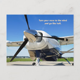 Cessna Caravan Post Card "Nase to the Wind" Postkarte