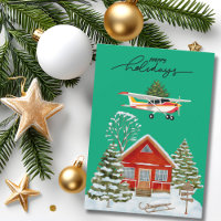 Cessna-Flugzeug trägt Weihnachtsbaum-Foto Lustig