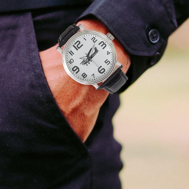 Cessna-Flugzeug und große Anzahl von Piloten, Luft Armbanduhr (Von Creator hochgeladen)