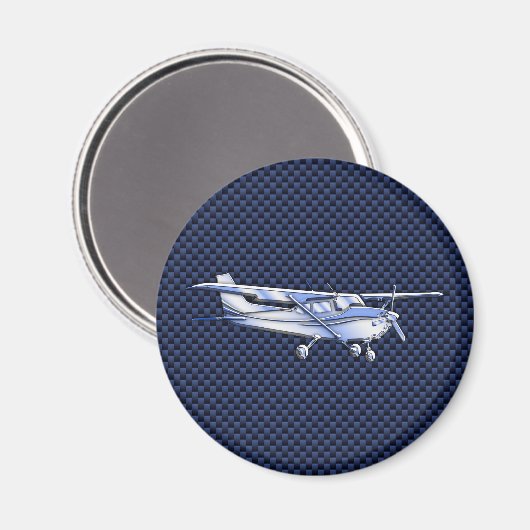 Cessna Flying Carbon Fiber Magnet (Vorderseite/Rückseite)
