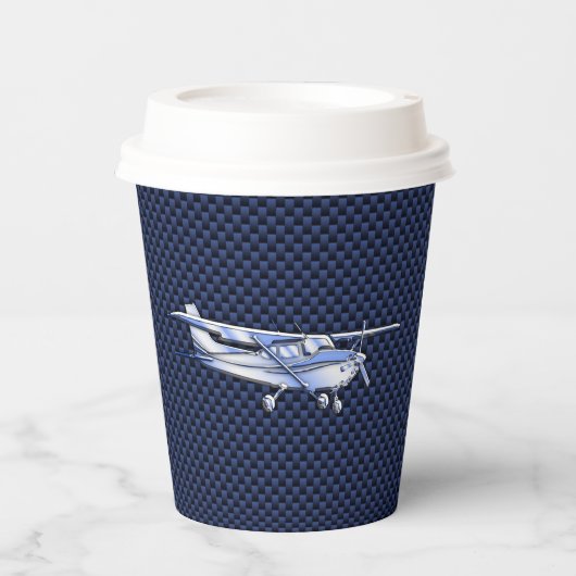 Cessna Flying Carbon Fiber Pappbecher (Vorderseite)